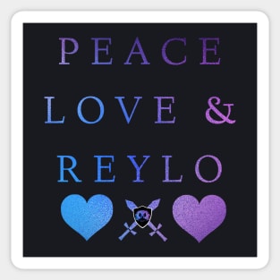 Peace, Love, & Reylo (Ombré Design) Sticker